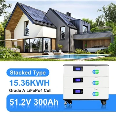 تخزين الطاقة السكنية 15KWH البطارية الشمسية المكدسة 51.2V 300Ah دورة حياة طويلة